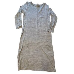 Old Navy Heather Gray Long Sleeve T-Shirt Dress Sz L